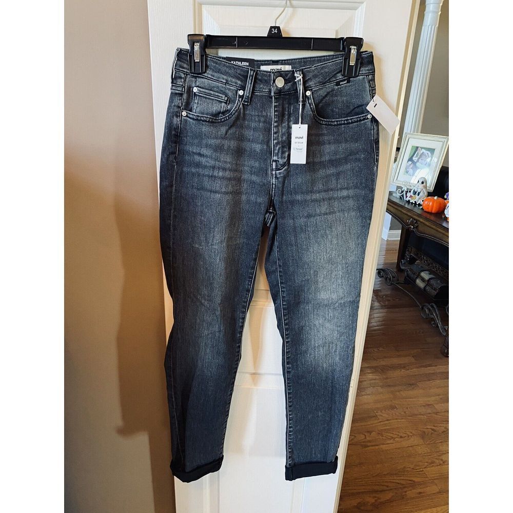 Mavi Kathleen High-Rise Slim Boyfriend Jeans  26/31 Light‎ Gray NWT    A82